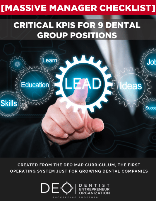 [MASSIVE MANAGER CHECKLIST] KPIs For 9 Dental Group Positions