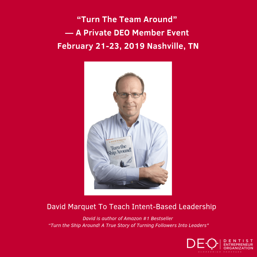 Exclusive Preview: “Turn the Team Around” — a Private SOLD OUT DEO Member Event February 21-23, 2019 Nashville, TN