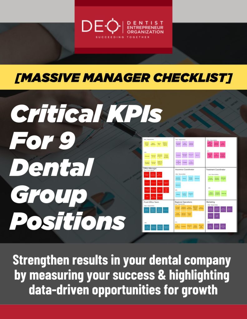 [MASSIVE MANAGER CHECKLIST] KPIs For 9 Dental Group Positions